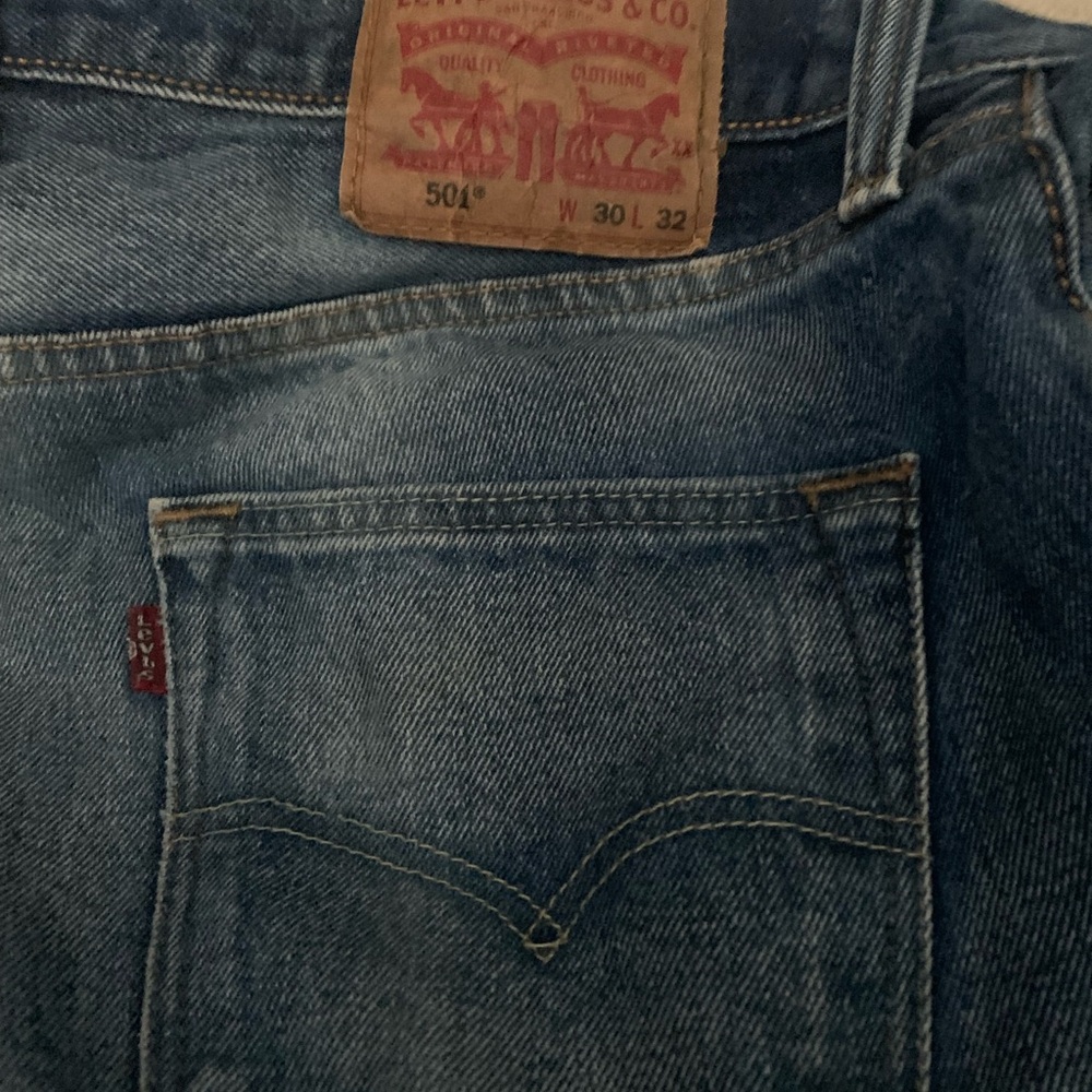 Levi's 501 Men's Denim Straight Jeans blue 30x32 90s